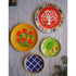 Decorative Wall Plate Set  - Colourful Tree Of Life - House Warming Gift - Spiritual Gift - Matt Black Home Decor - Free Shipping India - Buy Online